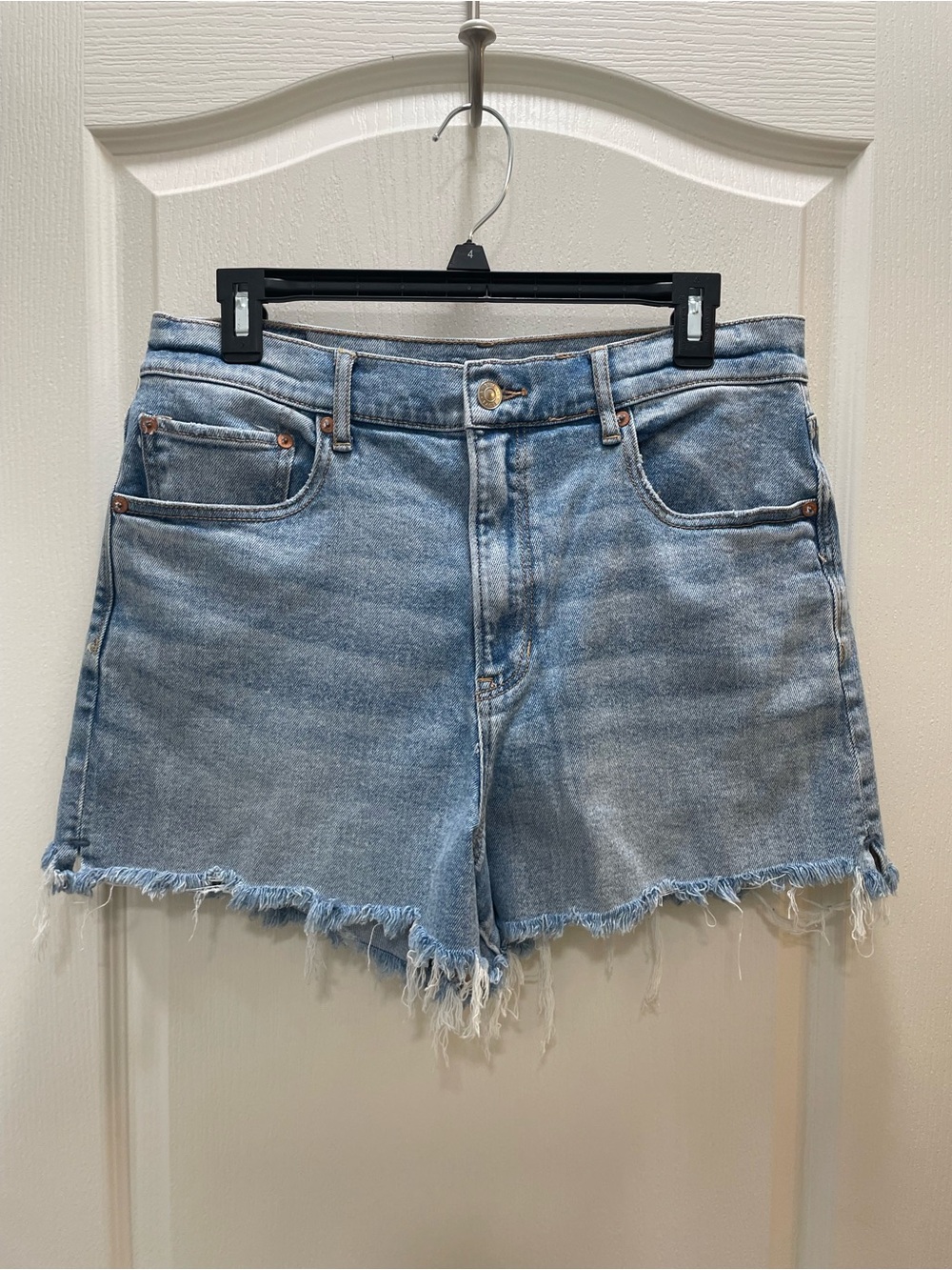 American Eagle Outfitters Light Wash Distressed Denim Shorts